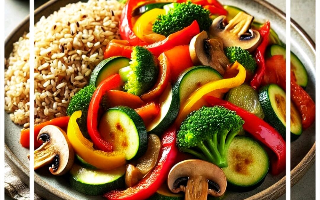 Arroz con Verduras Salteadas y Salsa de Soja (Sin Gluten)