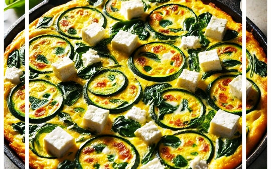 Frittata de Calabacín, Espinacas y Queso de Cabra