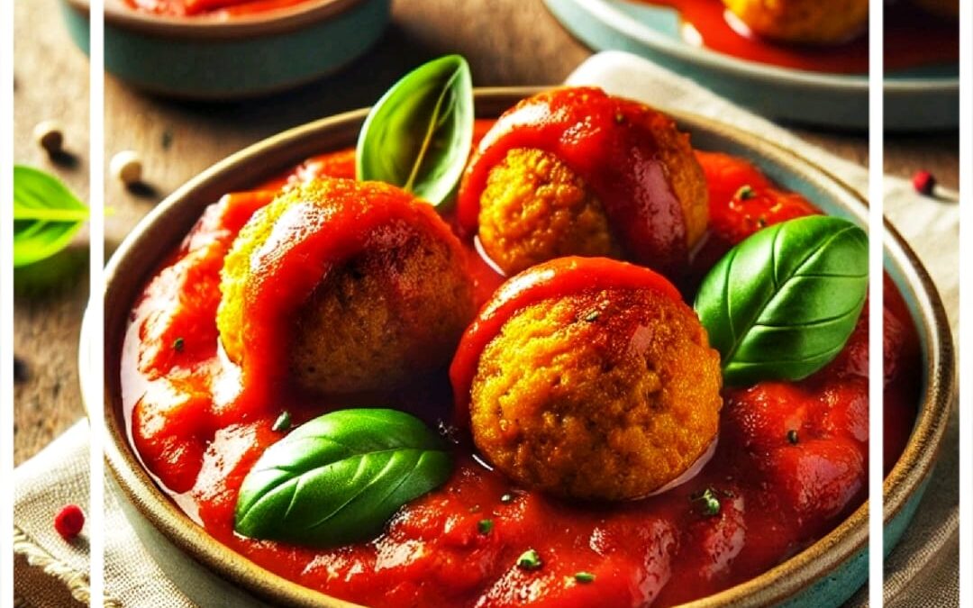 Albóndigas Veganas de Garbanzos con Salsa de Tomate
