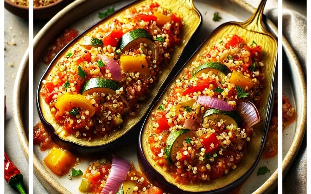 Berenjenas Rellenas de Quinoa y Verduras